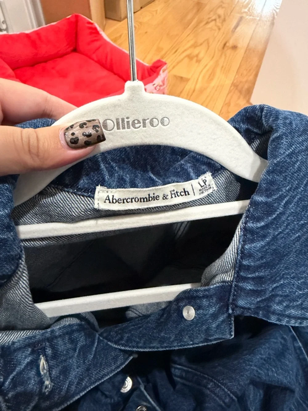 Abercrombie Denim Button-Front Short Sleeve Shirt Dress - Blue - Picture 2 of 3